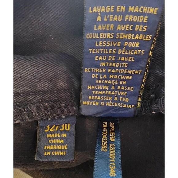 Vintage Ralph Lauren Mens 32x30 Faded 650 Straight Leg Dungaree Pants Navy Blue - Picture 16 of 16